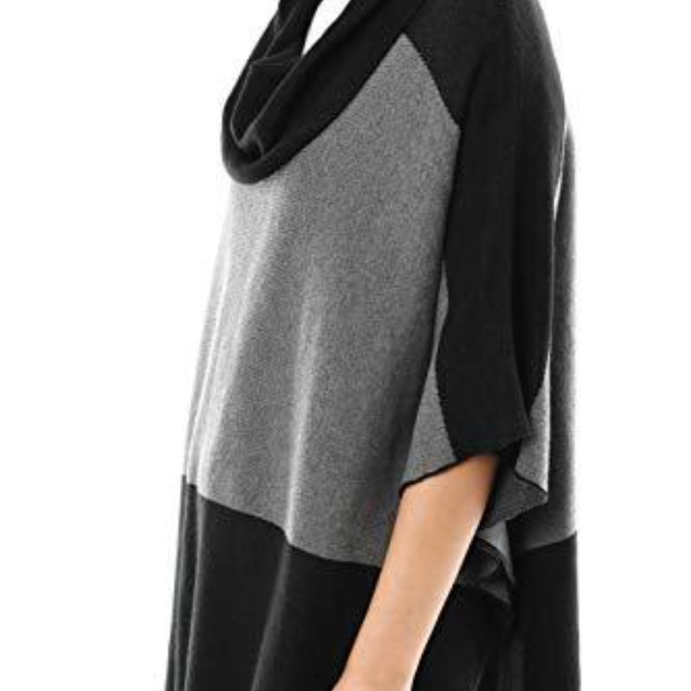 New Fever Poncho Sweater Block 2 Sizes S-M & L-XL - Picture 3 of 6